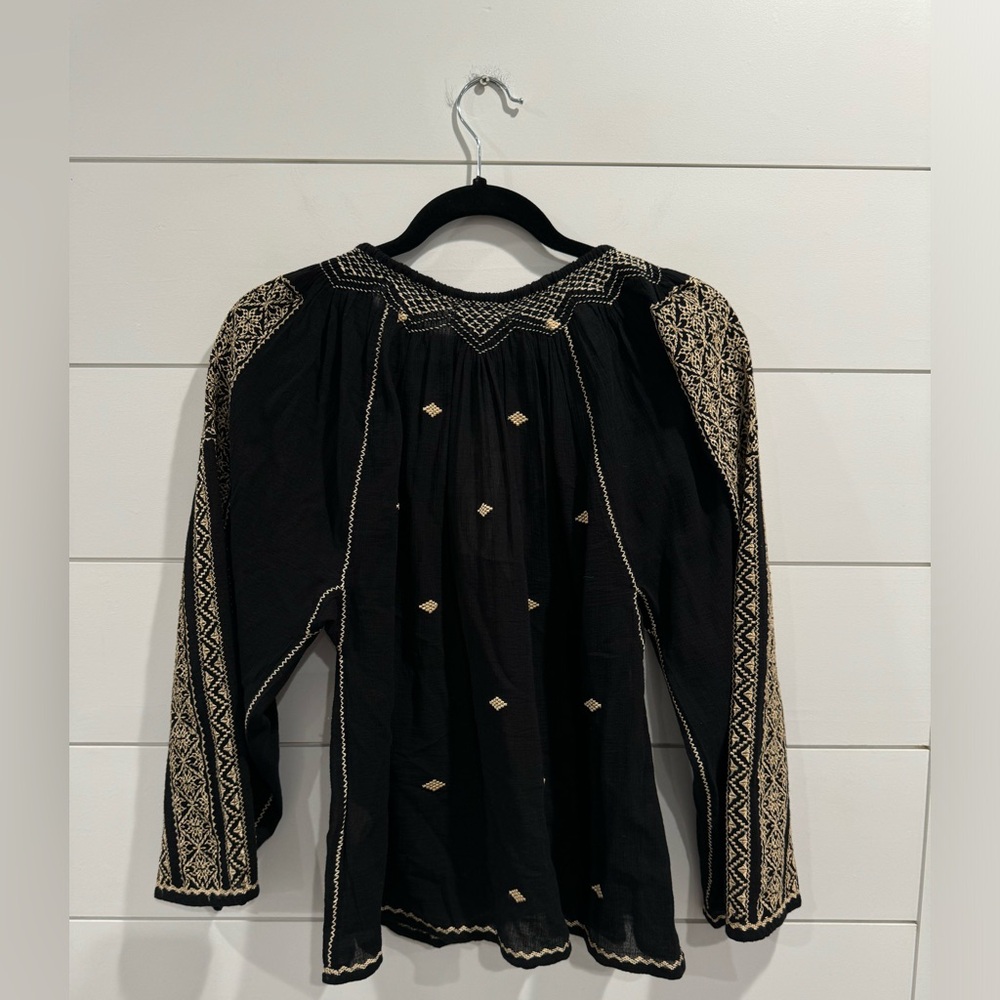 NWT Doen Valadon black embroidered top - Picture 9 of 10